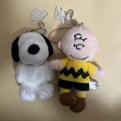 ユニバーサルスタジオジャパンスヌーピー チャーリーブラウンぬいぐるみキーホルダー