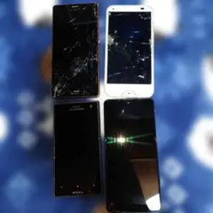 スマホ 訳アリ 4台 ジャンク品 部品取り 動作未確認