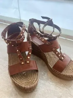 値下げ‼️JIMMY CHOO ブラウン ウェッジサンダル 38