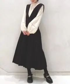 美品 LILY BROWN プリーツ ジャンパースカート ワンピース 0