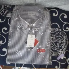 古着２１FACE MIX ストライプドレスシャツ L