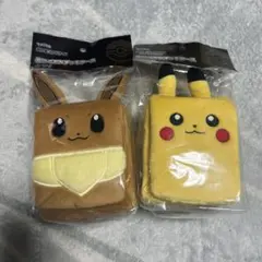 イーブイ ピカチュウ ぬいぐるみカードケース 2個セット