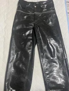 GOAR.ARCHIVE クロコレザー 黒 ZIPPER PANTS CROC - メルカリ