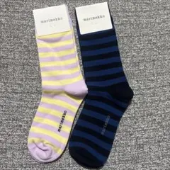 marimekko ストライプソックス 2色セット