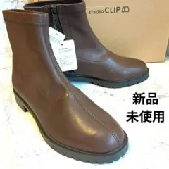 新品 スタジオクリップ studioCLIP サイドゴアブーツ ブラウン M