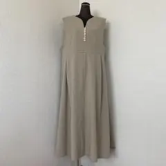 しまむら mir..×Holly パール付き ジャンパースカート ベージュ LL