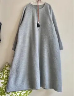 美品 ヨーガンレールババグーリ リネン100%ワンピース ネイビー Ｍ 美品 ヨーガンレールババグーリ リネン100%ワンピース ネイビー