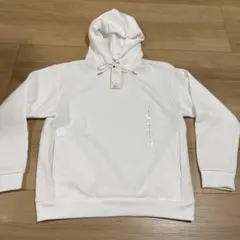 GU ダブルフェイスプルオーバーパーカー　白　S