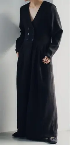 新品未使用 pasterip（パセリ）Jersey jumpsuit(ブラック)