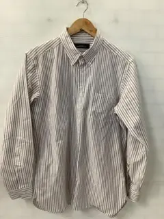 値下12.17A379P◎ユナイテッドアローズ◎長袖シャツ◎ストライプ◎ベージュ