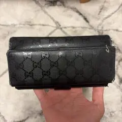 GUCCI 長財布 ブラック GG柄のサムネイル