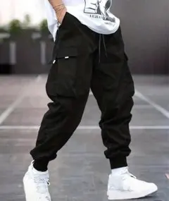 ブラック ジョガーワークパンツ 160cm～男子&女子