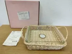 新品PYREX ELEGANT CITY　ガラス皿　 バスケット付耐熱ガラス食器のサムネイル