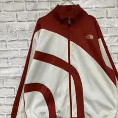 ノースフェイス！ ジャージ　トラックジャケット　レッドホワイトXL 916