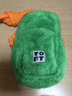 TOFT ボア素材 巾着 ショルダーバッグ グリーン ショルダーポーチ トフト
