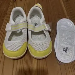 IFME 上履き 16.5 ホワイト/イエロー