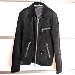 【Harlem Rounge】メンズ　スウェード　ジャケット　黒　Мサイズ