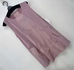 異素材使いチュニックベスト