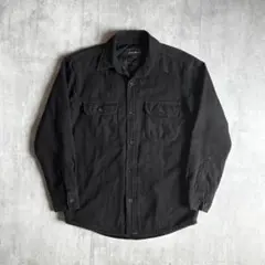【00s Eddie Bauer】ネルシャツ　キルティング　墨黒　vintage