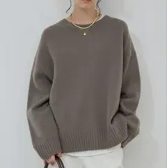 新品 2025AW【ガリャルダガランテ】ウールクループルオーバー　トープ