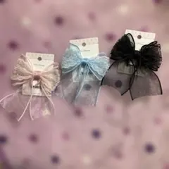 【値下げ】♡セリア ポニーチュール＆レースりぼん3色セット♡のサムネイル