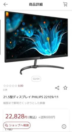 最終お値引♥21.5型ディスプレイ PHILIPS 221E9