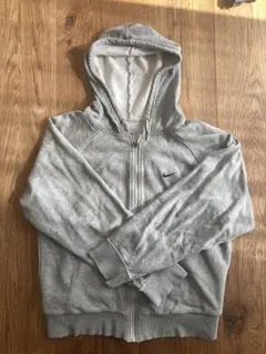 nike ジップパーカー　y2k 短丈　グレー ストリート 00s 90s