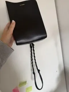 JIL SANDER ブラック ショルダーバッグ 保存袋付き - メルカリ