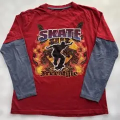 SKATE フリースタイル 長袖カットソー Ｍ相当