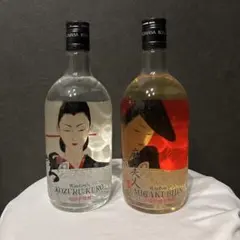 未開封 鶴田一郎 磨美人 むぎいち 焼酎 2本セット 美人画 ノエビア