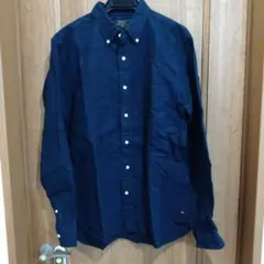 BEAMS PLUS　BDフランネルシャツ　ネイビー　サイズM