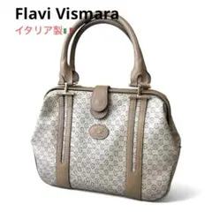 イタリア製 Flavi Vismara がま口 ハンドバッグ ヴィンテージ 総柄のサムネイル