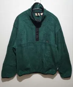 USA Woolrich グリーン ハーフスナップ プルオーバー フリース