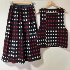 p*※様 1227 着物リメイク　ベスト&スカート セットアップ