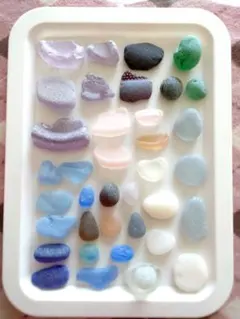 ※説明文必読※訳ありレアシーグラス（おはじき入り）。（ネコポス箱発）