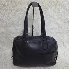 【美品】土屋鞄　ビジネスバッグ　クラルテサージュ　肩掛け　濃紺　ネイビー　レザー 極上美品✨】土屋鞄 ビジネスバッグ クラルテサージュ 肩掛け