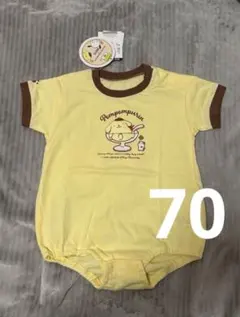 サンリオ ポムポムプリン ロンパース 半袖 70cm ベビー カバーオール