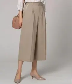 UNTITLED 24SS 【洗える】サテンディテールワイドクロップドパンツ