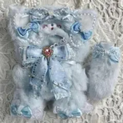 ぬい服　猫耳　ぬいぐるみ　着せ替え　人形　ハンドメイド　着ぐるみ　10cm用