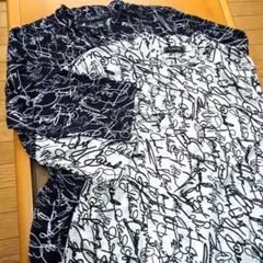 未使用 シャツブラウス2枚セット (L) 濃紺 白