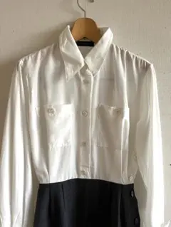 美品　スーツ　ボディドレッシング　春夏シャツワンピース　ブラウススカート　M