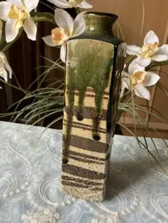 ♥古織部　振出　一輪挿し　にも　織部　花瓶　茶道具　骨董　古玩 ♥古織部 振出 一輪挿し にも 織部 花瓶 茶道具 骨董 古玩