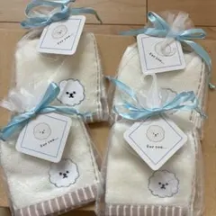 【カミオジャパン】ハンカチ　4枚セット　ホワイト　贈り物