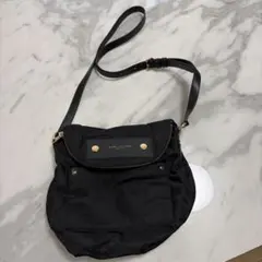 MARC JACOBS ブラックナイロンショルダーバッグ