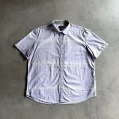 90s CK calvin klein 半袖シャツ チェック コットン 寒色 Lのサムネイル