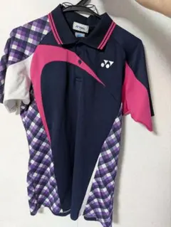 YONEX バドミントン ポロシャツ Mサイズ ネイビー/ピンク