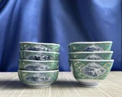 和食器 小鉢 和食器　7点セット 山水画 青海波