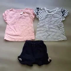 Tシャツ2点、半ズボン1点セット