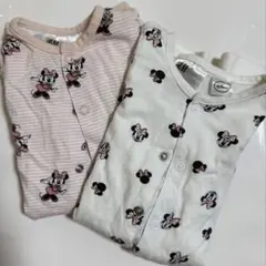 H&M ミニーマウス柄ロンパース2枚セット 56