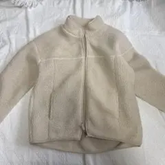 GU フリースジャケット M クリーム